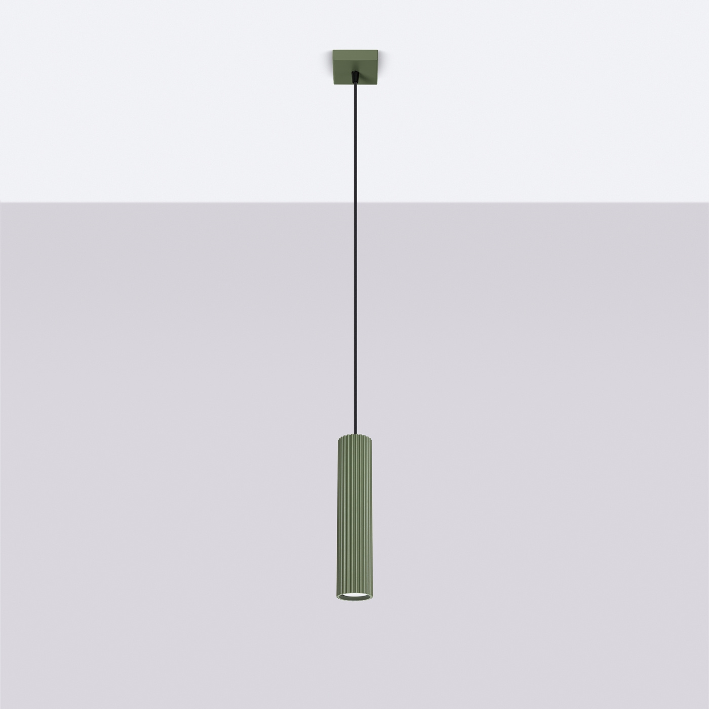 Hanglamp KARBON 1 olijfgroen