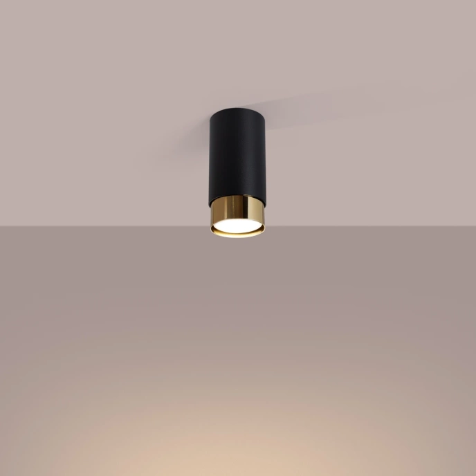 Plafondlamp NERO 12,5 zwart/goud