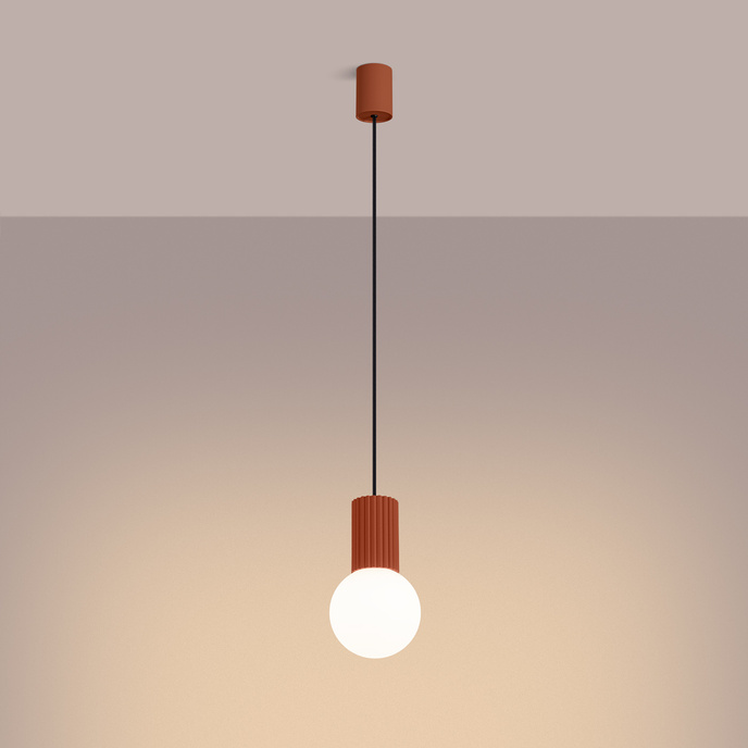 Hanglamp HALO 1 rood ochra