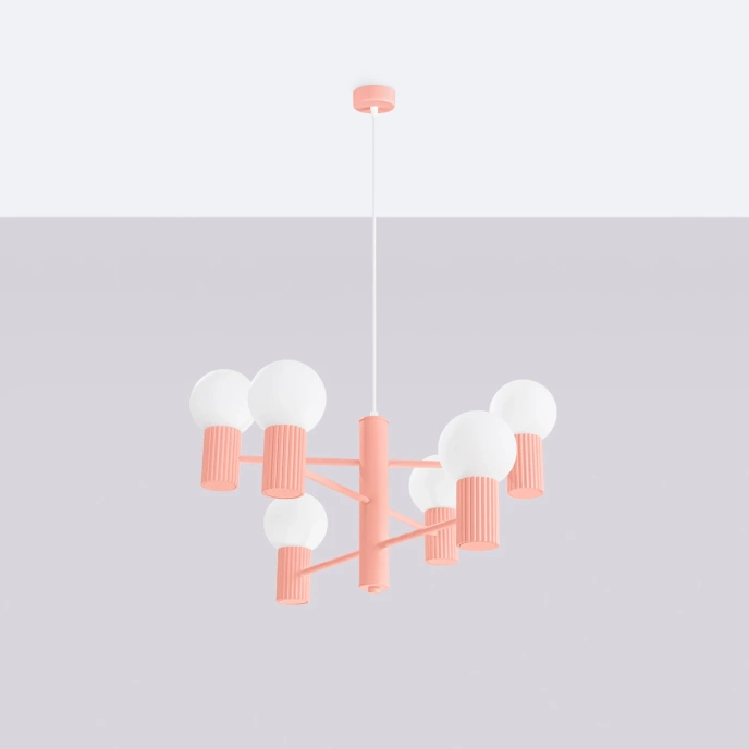 Kroonluchter HALO 6 perzik