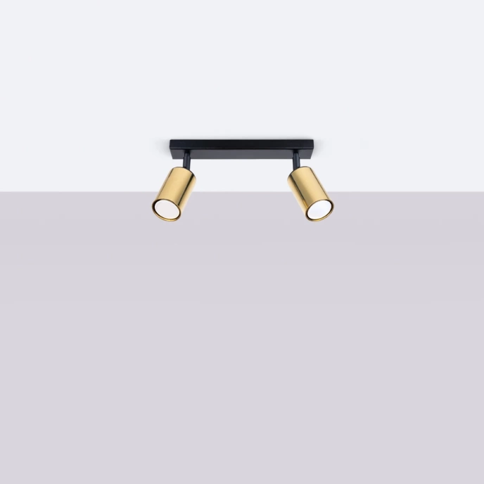 Plafondlamp WINX 2 zwart/goud