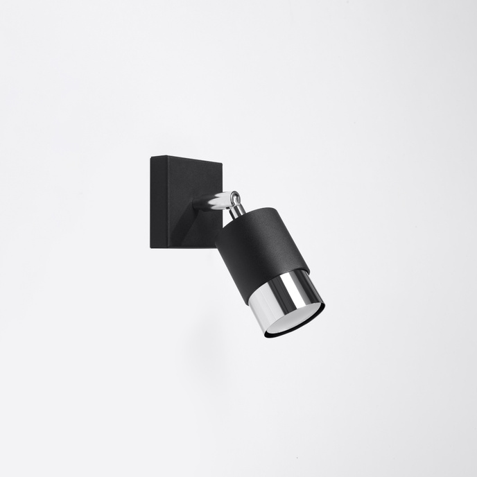 Wandlamp NERO zwart/chroom