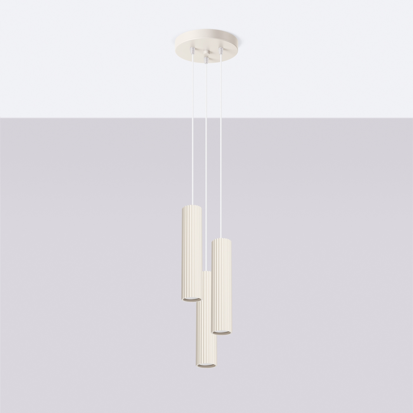 Hanglamp KARBON 3P beige