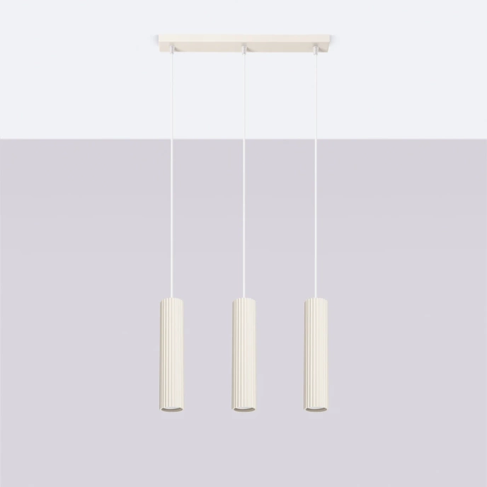 Hanglamp KARBON 3L beige