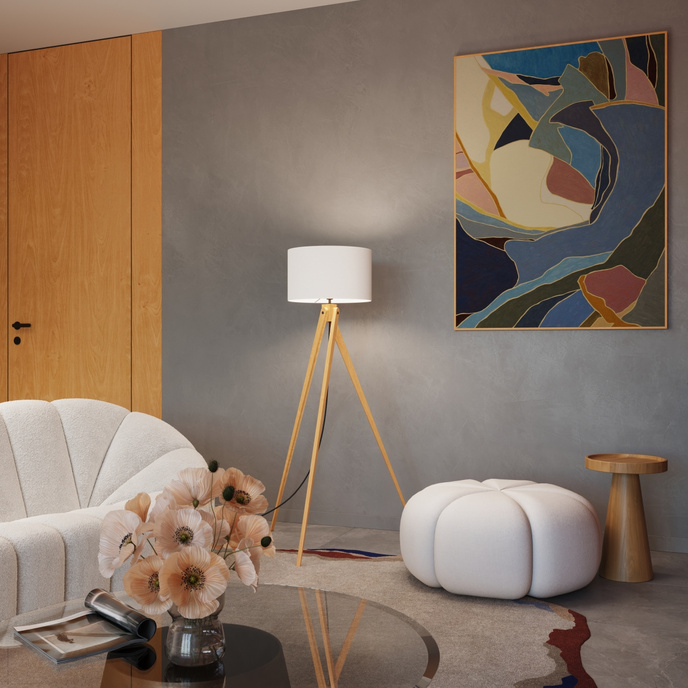 Staande lamp NATT wit