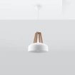 Hanglamp CASCO wit/natuurlijk hout