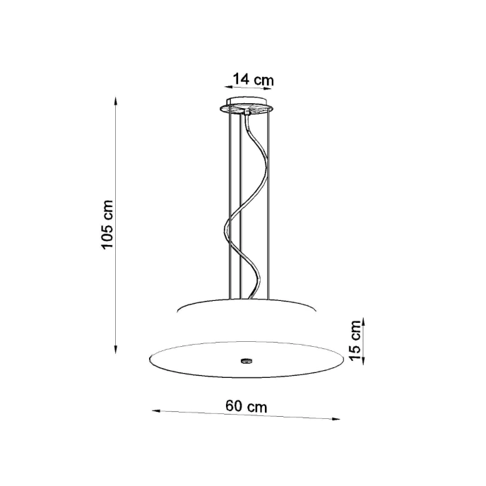 Kroonluchter VEGA 60 wit
