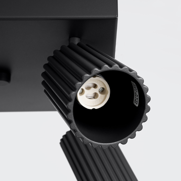 Plafondlamp KARBON 4 zwart