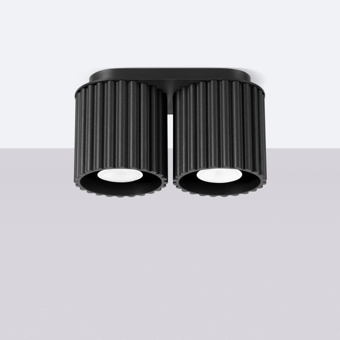 Plafondlamp AURA 2 zwart GU10