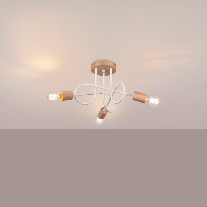 Kroonluchter EMBER 3 wit