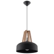 Hanglamp CASCO zwart/natuurlijk hout