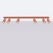 Plafondlamp RING 6L rood ochra