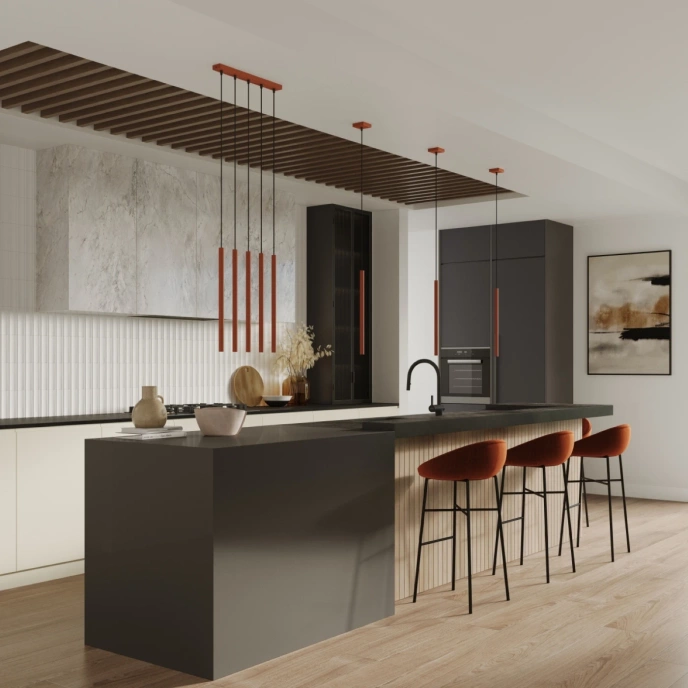 Hanglamp PASTELO 3 rood oker