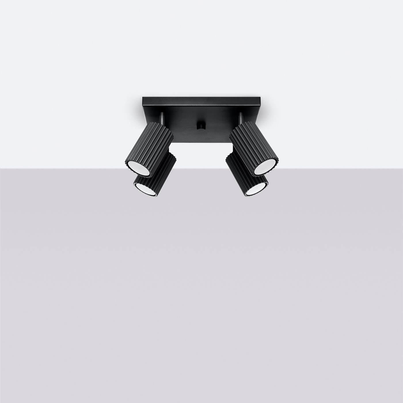 Plafondlamp KARBON 4 zwart