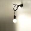 Wandlamp EDISON zwart