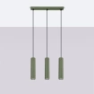Hanglamp KARBON 3L olijfgroen