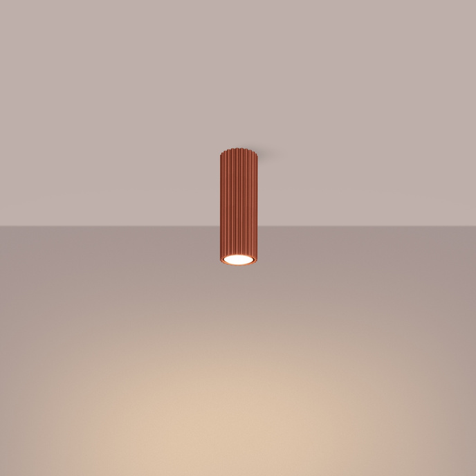 Plafondlamp KARBON 20 rood oker