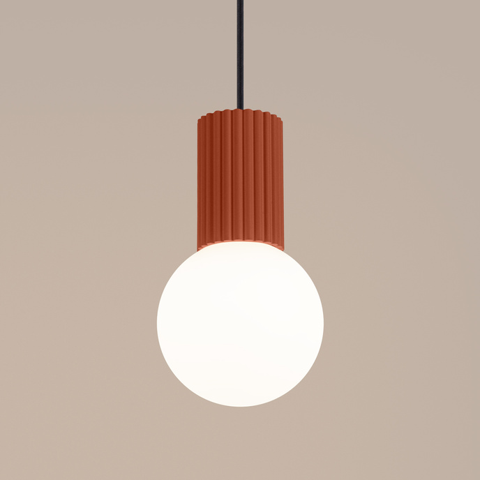 Hanglamp HALO 1 rood ochra