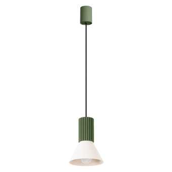 Hanglamp ESTRIA 1 beige/olijfgroen