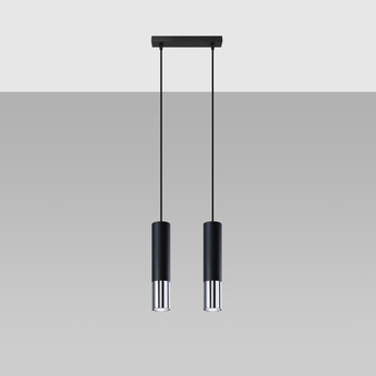 Hanglamp LOOPEZ 2 zwart/chroom