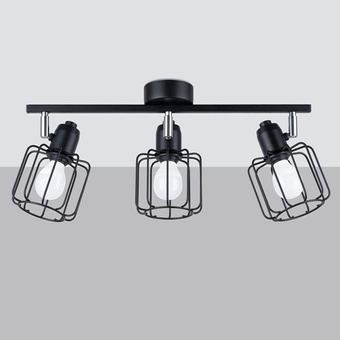 Plafondlamp BELUCI 3 zwart