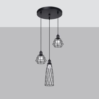 Hanglamp SUBA 3P zwart