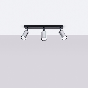 Plafondlamp WINX 3 zwart/chroom