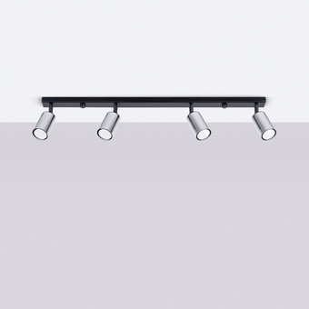 Plafondlamp WINX 4L zwart/chroom