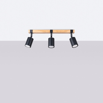 Plafondlamp FAGER 3 zwart