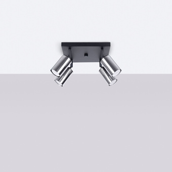 Plafondlamp WINX 4 zwart/chroom