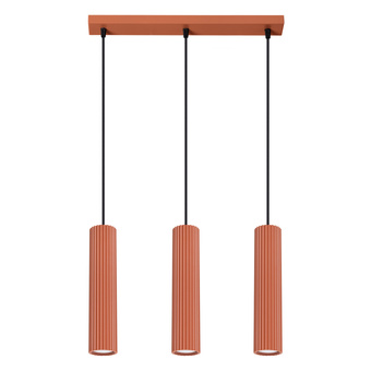 Hanglamp KARBON 3L rood oker