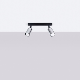 Plafondlamp WINX 2 zwart/chroom