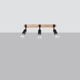 Plafondlamp ZUCA 3 zwart