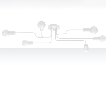 Kroonluchter VECTOR 6 wit