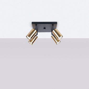 Plafondlamp WINX 4 zwart/goud