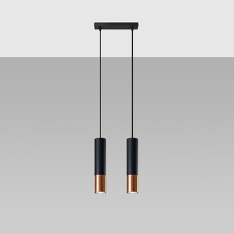 Hanglamp LOOPEZ 2 zwart/koper