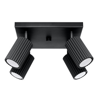 Plafondlamp KARBON 4 zwart