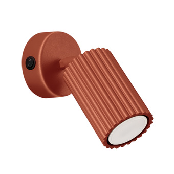 Wandlamp KARBON rood oker met schakelaar