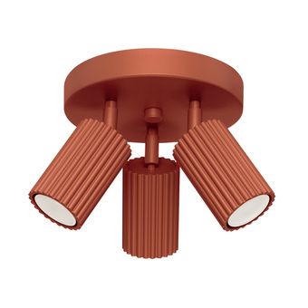 Plafondlamp KARBON 3P rood oker