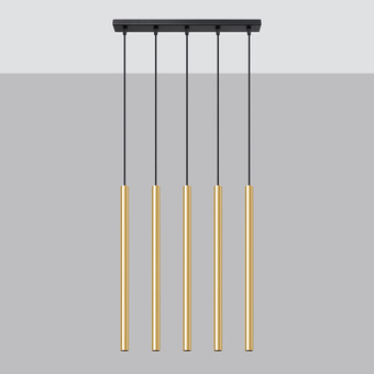 Hanglamp PASTELO 5L goud gepolijst