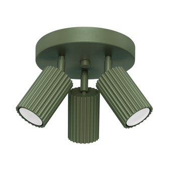 Plafondlamp KARBON 3P olijfgroen